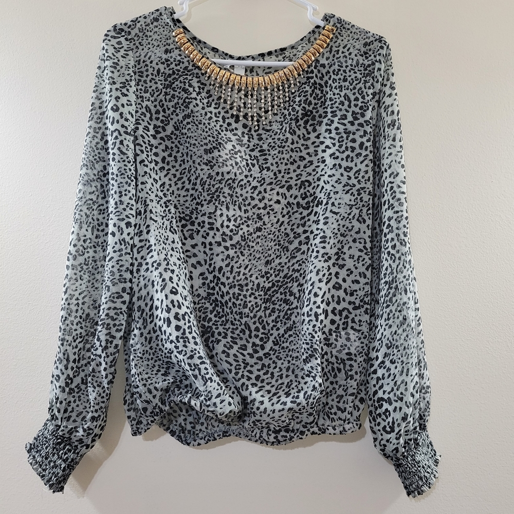 Gracie Chetah Blouse